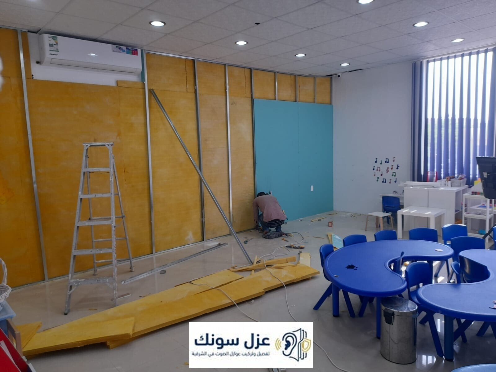 تركيب عازل صوت للجدران - عزل سونك الخبر
