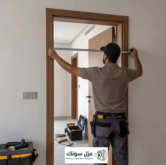 تركيب عازل صوت للباب الخشب في الخبر - عزل سونك